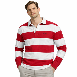 Polo de rugby pour homme grande taille Nesta Sports Designer, 220g, tricot respirant, manches longues, logo brodé personnalisé - Product Image 1