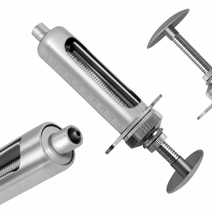 Seringue de dosage vétérinaire en métal de 20 cc avec vis de verrouillage, pour l'alimentation du bétail à la ferme, instruments chirurgicaux - Product Image 5