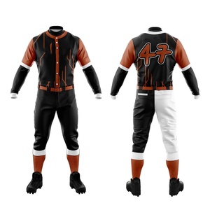 Services OEM, prix bas, conception personnalisée, ensembles d'uniformes de baseball grande taille, impression par transfert thermique, respirant, évacuation de l'humidité - Product Image 1