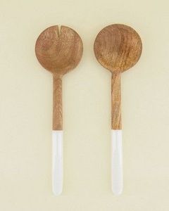 Service à salade en bois et résine, design personnalisé, pour servir la salade à la maison, en cuisine, lors de fêtes et d'événements, au prix d'usine. - Product Image 6