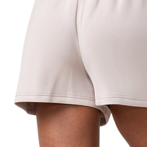 Shorts de sport beige pour femme, taille élastique, toucher doux, vêtements de fitness, tenue décontractée pour l'entraînement - Product Image 4