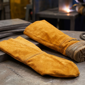 Protège-chaussures de soudage en cuir de vachette de haute qualité, conception personnalisée, robustes, de sécurité industrielle, ignifuges et résistantes à la chaleur - Product Image 6