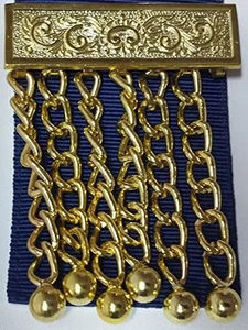Custom Embroidered 3D <b>Sew</b>-On Master Mason Masonic Badge Red White Gold Trim Classical Style Freemason Regalia Ceremonial Lodge - Product Image 4