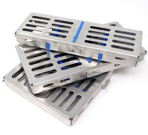 Bandeja de esterilización manual reutilizable para instrumentos dentales, de acero inoxidable, para autoclave, OEM, marca privada, proveedor mayorista - Product Image 6