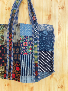 Sac fourre-tout matelassé patchwork en gros – Grand sac à main en coton à bandoulière pour femme - Product Image 4