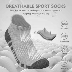 Men's White Ankle <b>Socks</b> 100% Cotton Breathable Knitted Solid Color Summer Daily Wear Thin Fit - Product Image 3