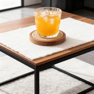 Natural Wooden <b>Coaster</b> <b>Set</b> Rustic Beverage <b>Coasters</b> for Home Bar and Dining Table - Product Image 3