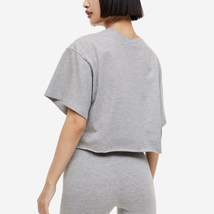 เสื้อยืดผู้หญิงคุณภาพสูง ผ้าฝ้าย 100% คอทรงโอ ผลิตตามสั่ง สำหรับใส่ลำลอง - Product Image 3