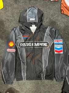 Custom Windbreaker Hoodie Men Nylon <b>Zip</b>-<b>Up</b> Vintage Washed Lightweight Windproof Waterproof Outdoor Jacket - Product Image 2