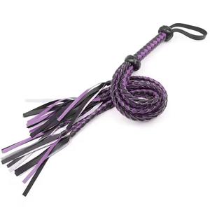 Látigo de entrenamiento para caballos de gamuza premium con correa de muñeca de cuero trenzado para equitación, BDSM, clubes fetichistas SPALL JP SPORTS - Product Image 6