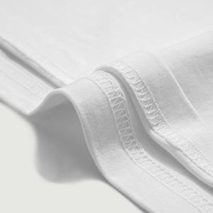 T-shirt décontracté à manches courtes col rond en jersey 100% coton blanc respirant et léger 260 GSM pour homme - Product Image 5