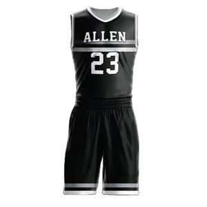 Vente en gros de maillots de basket-ball américain respirant uniforme d'entraînement sportif ensemble complet de vêtements de basket-ball - Product Image 5