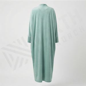 Abaya d'hiver unie, couleur personnalisée, cardigan modeste à manches longues, imprimé sérigraphié, style musulman ouvert pour femme - Product Image 2