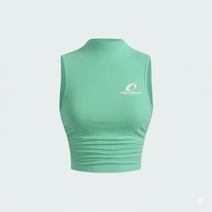 Tops Cortos de Mujer, Tipo Halter, Tejidos en Spandex/Poliéster, Ecológicos, Color Personalizado, Precio Económico, Sin Mangas, Casuales, Verano, Corte Regular - Product Image 3
