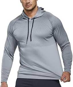 Sweat-shirt à capuche décontracté pour homme en polyester/coton, manches longues, grande taille, pour la gym, le fitness et le jogging, automne - Product Image 2