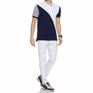 Polo en tissu respirant avec logo personnalisé, style streetwear, motif uni, séchage rapide - Product Image 2