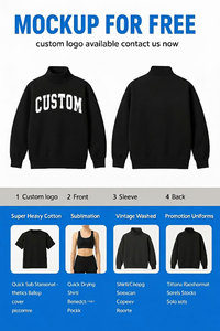 เสื้อสเวตเชิ้ตคอเต่าผู้หญิง ผ้าโพลีเอสเตอร์ผสมคอตตอน ทรงโอเวอร์ไซส์ สำหรับฤดูหนาว สีพื้น ย้อมสีเรียบๆ  รับสกรีนโลโก้ด้านหน้า - Product Image 5
