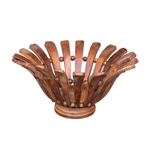 Élégante corbeille à fruits en bois pour la décoration moderne de la cuisine et la présentation de fruits frais sur les comptoirs de salle à manger - Product Image 2