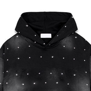 DISCOVER-IMPEX MAX WORLD ENTERPRISES เสื้อกันหนาวแบบมีฮู้ดสำหรับฤดูหนาว สีดำ ผ้าฝ้าย 100% ทรงปกติ ตกแต่งด้วยคริสตัล ซักแบบสเปรย์ ซับในอย่างดี แห้งเร็ว - Product Image 4