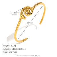 Bracelet ouvert minimaliste raffiné en acier inoxydable pour femme, idéal pour le quotidien, les fêtes et les occasions spéciales