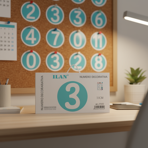 Ilan Numero Decorativo 3 11Cm Per Calendario da Parete - Product Image 3