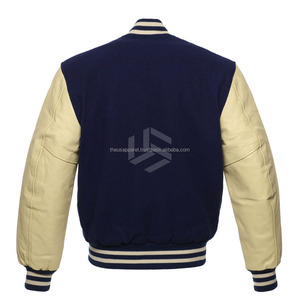 Plus Size Men's Custom Logo Eco-Friendly <b>Winter</b> Stand Collar Premium Quality <b>Leather</b> Varsity <b>Jackets</b> Wholesale - Product Image 3