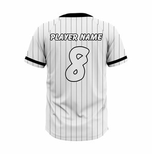 Camiseta de Béisbol Blanca para Hombre, Cuello Redondo, Número 8, Nombre del Jugador Impreso en la Espalda, Manga Corta, Transpirable, de Poliéster, con Bolsillos - Product Image 2