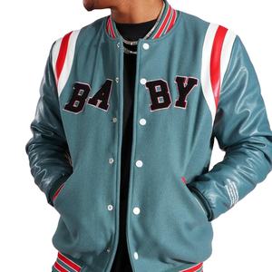 Veste d'université surdimensionnée pour hommes, veste d'université en laine polaire de coton à Design personnalisé pour hommes - Product Image 4