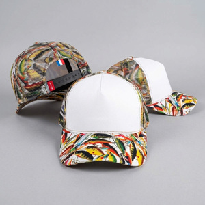 Casquette en maille vintage à 5 panneaux, production complète, haute qualité, meilleur prix, B2B - Product Image 1