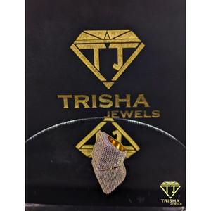 Hip Hop Style <b>Iced</b> Square Gold Plated <b>Ring</b> with VVS Moissanite Diamonds Luxury Bling Jewelry Piece by Trisha Jewels - Product Image 2
