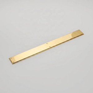 Shylish Brushed Brass Rectangle Backplate Furniture <b>Handle</b> Drawer Door Pull Modern Design Durable Rose <b>Gold</b> Finished Hardware - Product Image 2