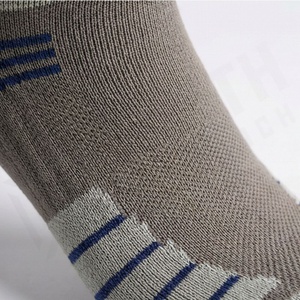 Crew <b>Socks</b> Men Women <b>Running</b> Athletic Sport Breathable Moisture Wicking Striped Gray Blue Summer <b>Compression</b> Support - Product Image 5