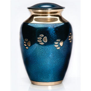 Large Brass Cremation Urn for Human Ashes Light Blue Dolphin Adult Funeral Urns Decorative Custom Metal Ashes <b>Keepsake</b> Container - Product Image 6