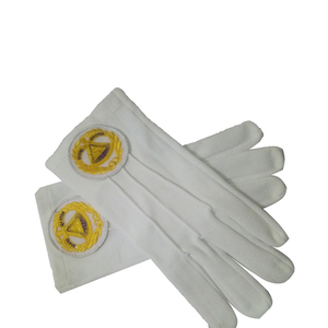 Guantes Masónicos de Algodón Transpirables con Estampado por Transferencia Térmica hasta la Muñeca para Grandes Maestros - Product Image 1