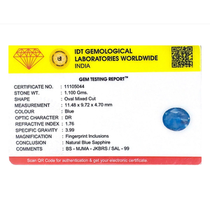 Loose 5.5 Carat Royal Blue Sapphire Gemstone for Fine Jewelry - Product Image 4