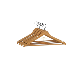 Cintre en bambou écologique, durable, en bois naturel, pour l'organisation du placard et le rangement de la garde-robe à domicile - Product Image 3