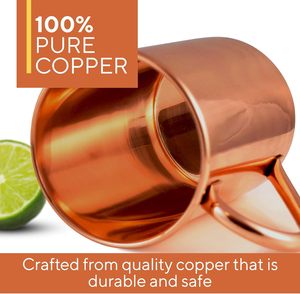 Hammered Copper Mule Mug <b>Set</b> Ideal for <b>Gifting</b> Cocktail Serving and Special Occasions Use Best for <b>Gifting</b> Weddings - Product Image 5