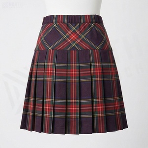 Women's Plaid <b>Pleated</b> <b>Mini</b> <b>Skirt</b> Regular Waist Woven Polyester All Seasons Style - Product Image 2