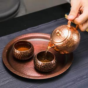 Handcrafted Classic Durable Aluminum Water <b>Teapot</b> with Decorative Brass Handle for Luxury Home and Hotel Use - Product Image 5