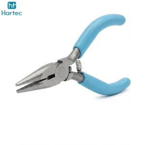High Quality Stainless Steel Jewelry Pliers Precision Nylon Jaw Flat Bent Nose End Cutting Pincers Hand Tool For <b>Wire</b> Work - Product Image 3