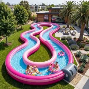 <span class=keywords><strong>Piscine</strong></span> gonflable géante Lazy River, parc aquatique de jardin, balles à bulles, <span class=keywords><strong>piscine</strong></span> gonflable extérieure avec jeux aquatiques <span class=keywords><strong>pour</strong></span> enfants et adultes - Product Image 1