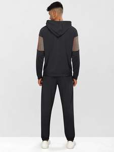 Nouveauté : Survêtements pour hommes de haute qualité, fabriqués avec soin, pour l'hiver, 65% coton, 50% polaire, couleur noire, pull sportif - Product Image 3