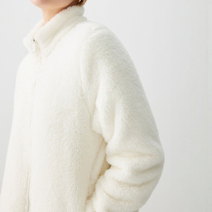 Streetwear Outdoor Clothing Manufacturer Fashion Sherpa Wool <b>Zip</b> <b>up</b> <b>Jacket</b> Custom Print Women Sherpa Polar Fleece <b>Jacket</b> Woman - Product Image 3