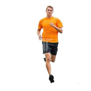 Pantalones cortos atléticos de calle alta para hombre, bolsillos de banda de cintura elástica de secado rápido, algodón antiarrugas, teñido liso - Product Image 1