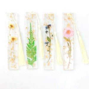 Premium Quality Epoxy <b>Resin</b> <b>Bookmark</b> with Embedded Dried Flowers Gift Item for Students and Readers Available For Sale - Product Image 5