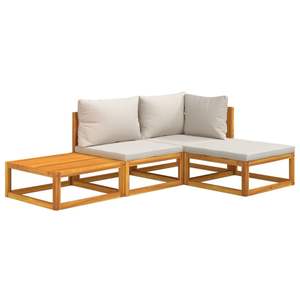 Ensemble de salon de jardin gris clair - Product Image 3