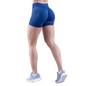 Shorts de sport sans coutures pour femmes, taille haute élastique, coupe ample, en Spandex/Nylon, confortables pour la course et la gym - Product Image 6
