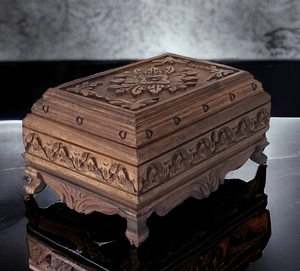 Wholesale Antique Wood Trinket <b>Jewellery</b> <b>Box</b> with Decorative Floral Carvings Polished Maple High Strength Wedding Gift - Product Image 1