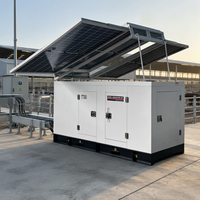 Groupes électrogènes diesel silencieux de 10 à 50 kW avec panneau solaire rétractable et ATS