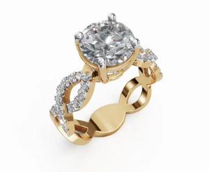 Anillo de Compromiso con Diamante Cultivado en Laboratorio Boundless Love, con un Peso Total de 0.746 Quilates, Adornado con 45 Piedras Brillantes de Corte Brillante - Product Image 5